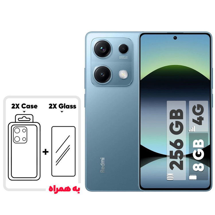 گوشی موبایل شیائومی مدل Redmi Note 14s دو سیم کارت ظرفیت 256 گیگابایت و رم 8 گیگابایت - به همراه 2 عدد کاور و 2 عدد محافظ صفحه نمایش
